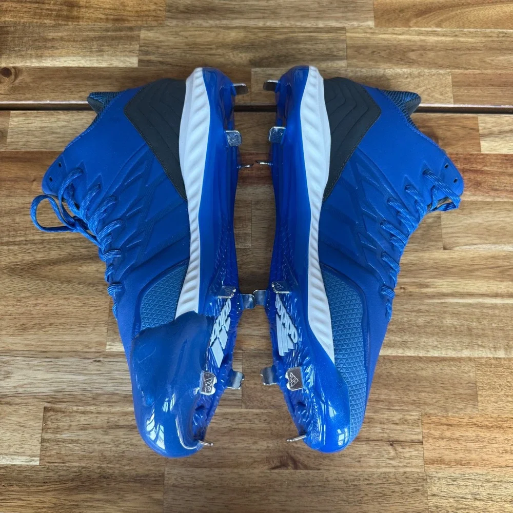 Adidas Afterburner 4 Metal Baseball Cleats Royal Blue White CG5177 Mens 12.5